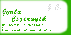 gyula csjernyik business card